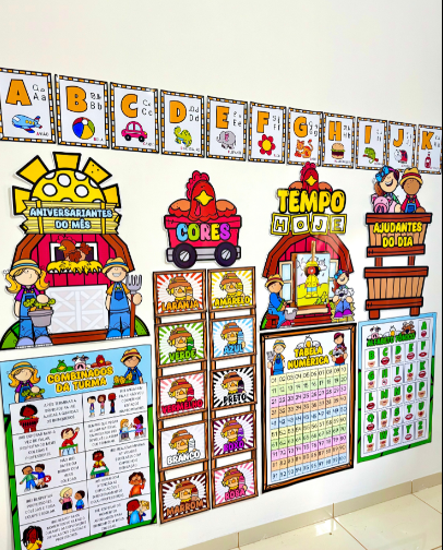 Kit Ornamentação de Sala de Aula tema Fazendinha