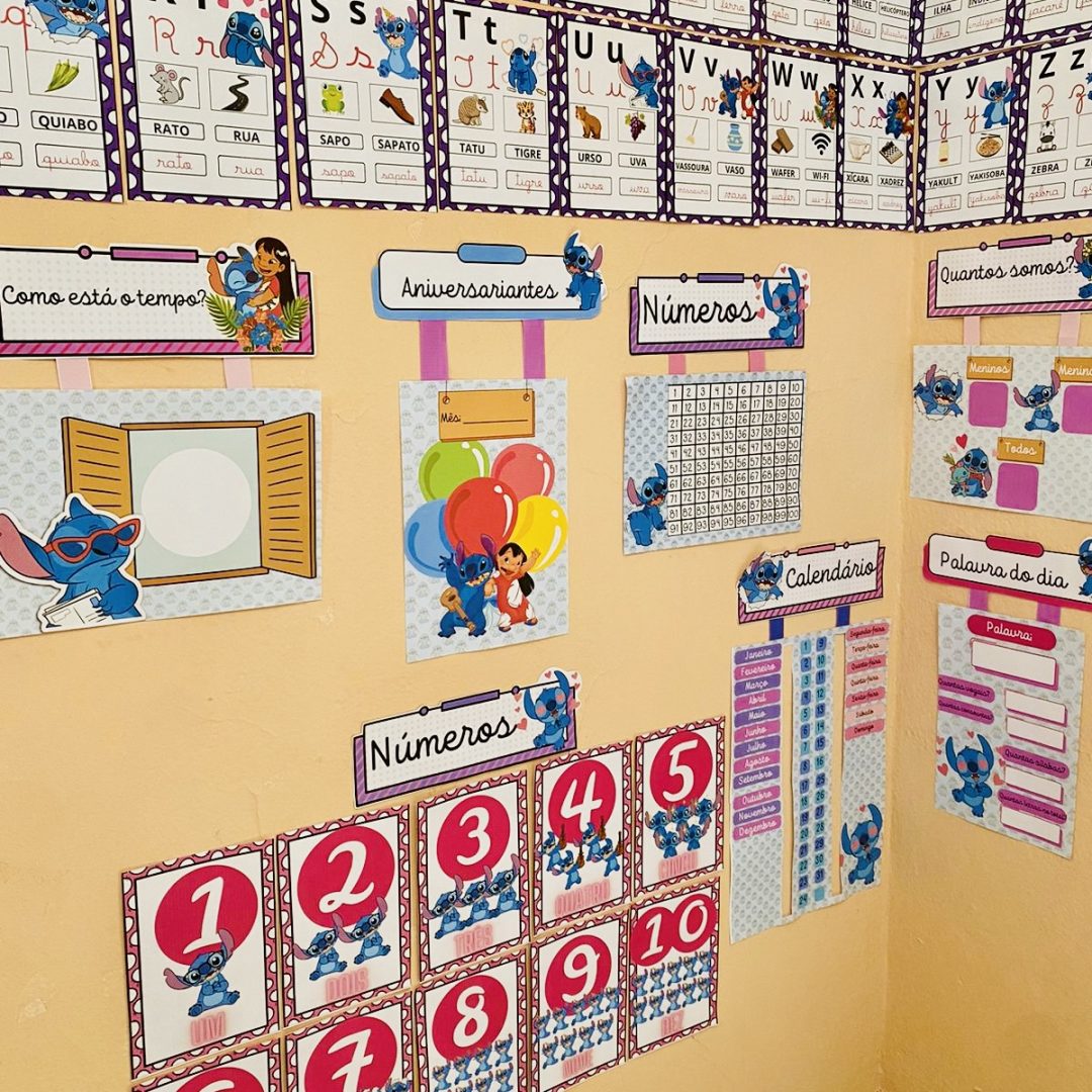 Kit de Decoração para Sala de Aula -Tema Stitch