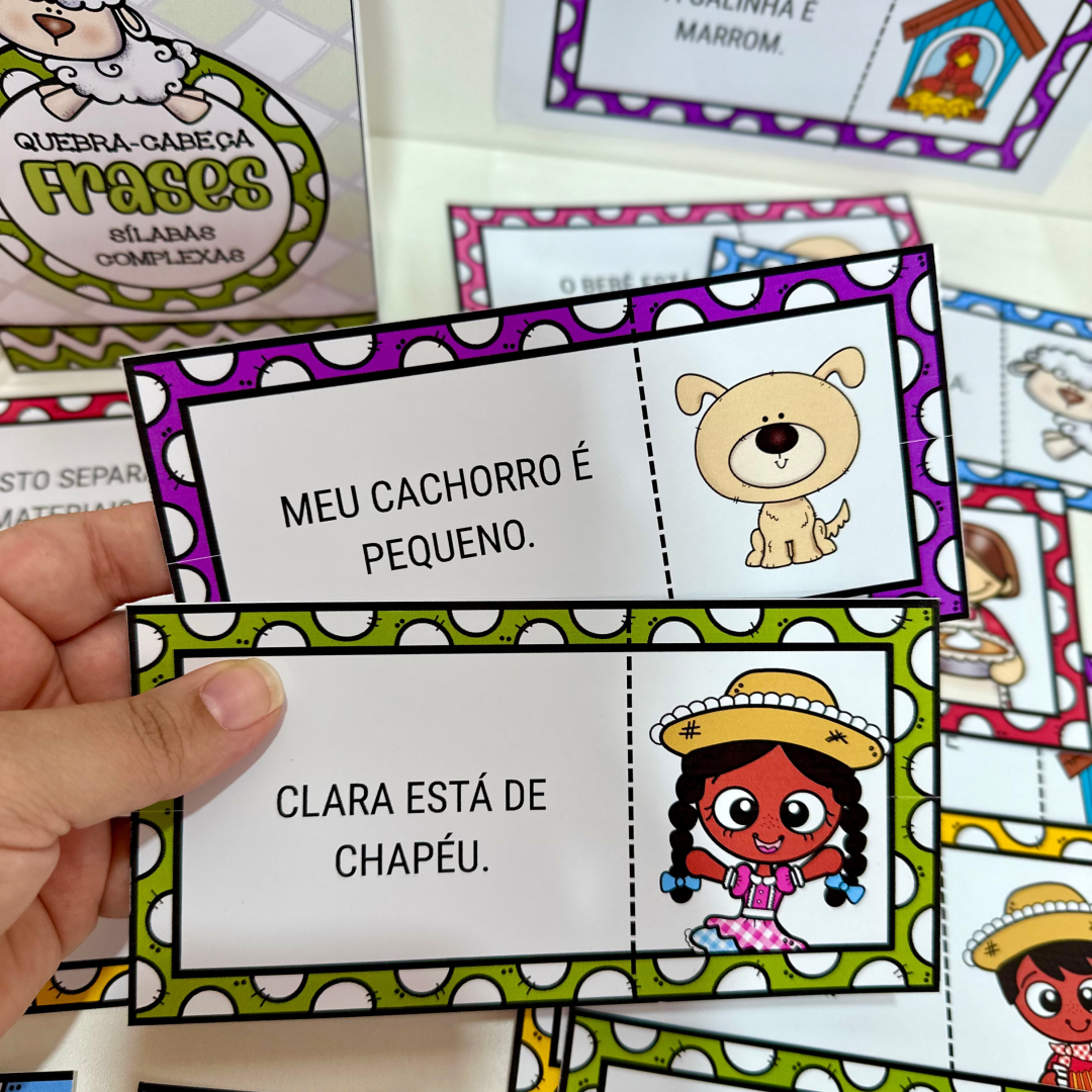 Quebra Cabeça  Frases Sílabas Complexas
