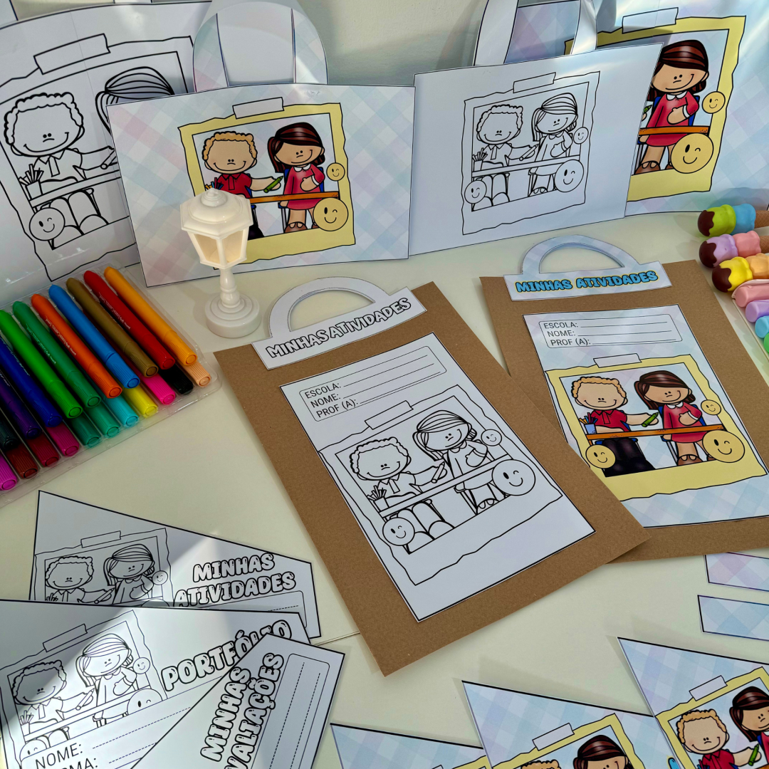 Kit Capa Tema Escola