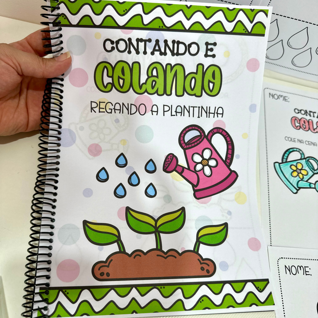Contando E Colando Regando As Plantinhas