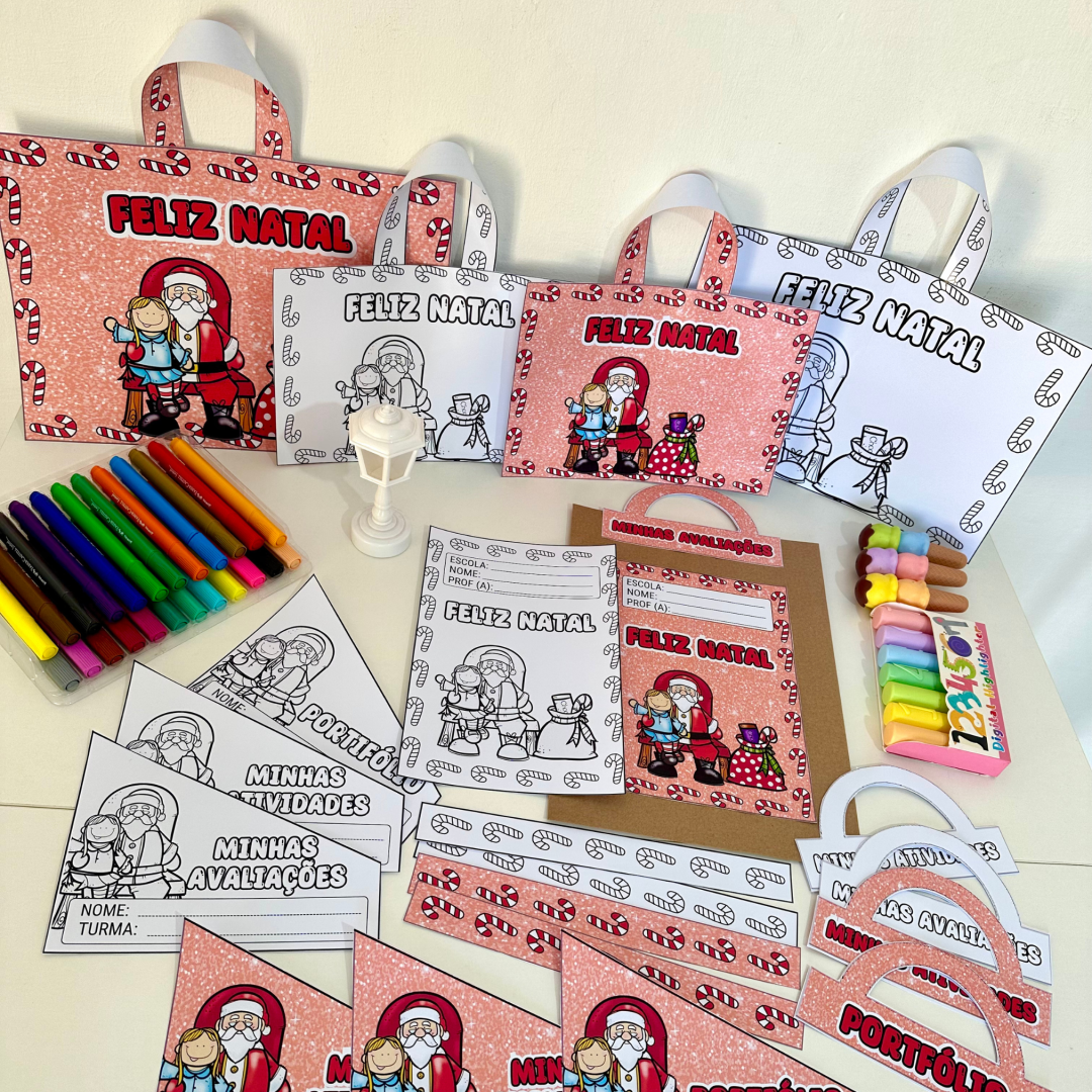 Kit Capasde Atividades tema Papai Noel