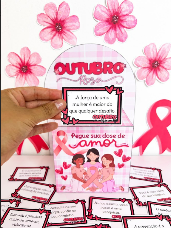 Caixa motivacional (outubro rosa)