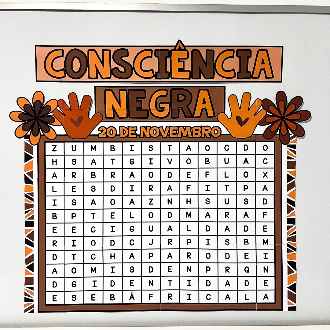 Painel Caça-Palavras Consciência Negra