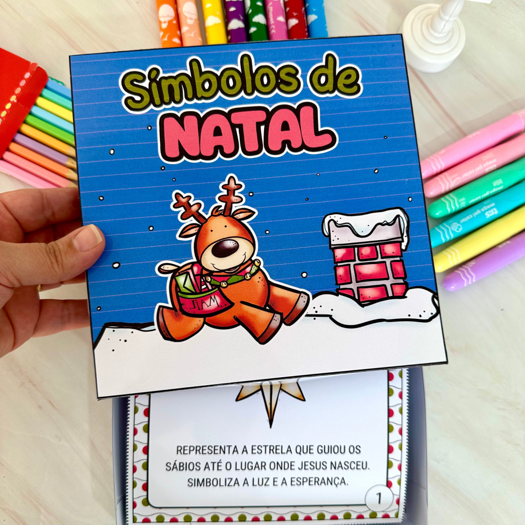 História na Caixa Símbolos de Natal