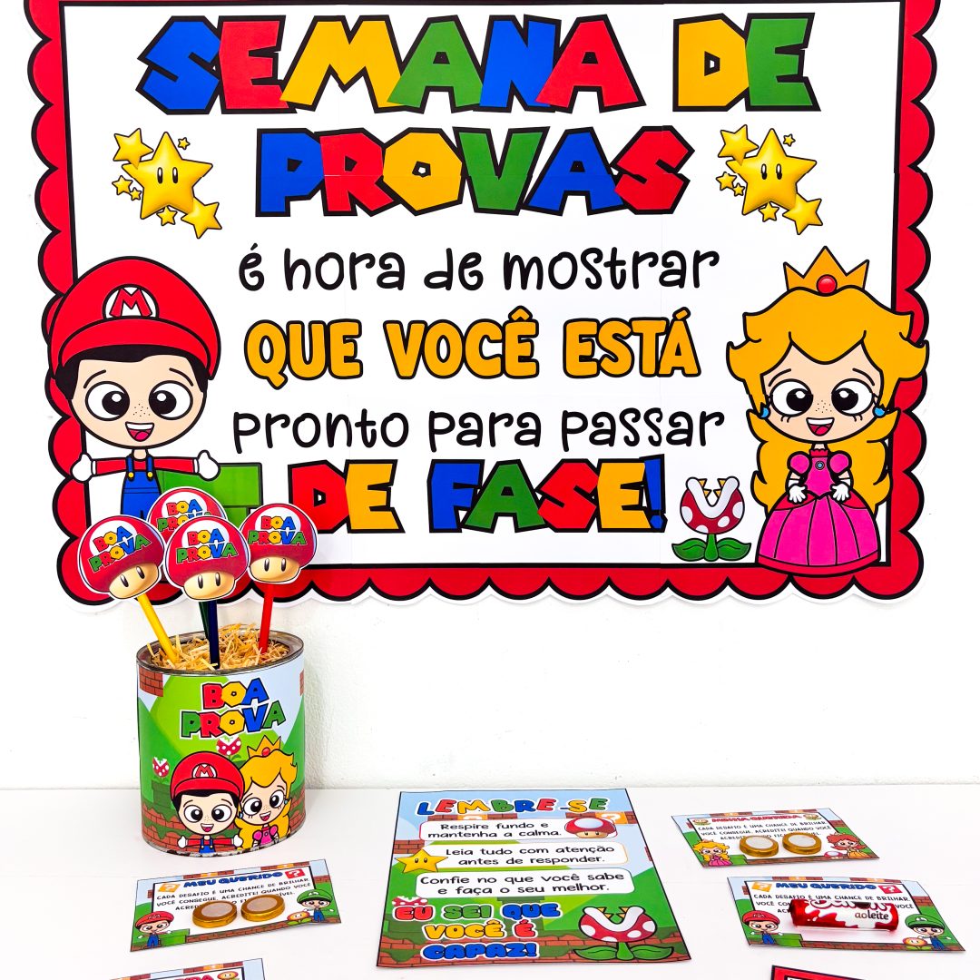 Kit Semana de Provas – Tema Super  Mário