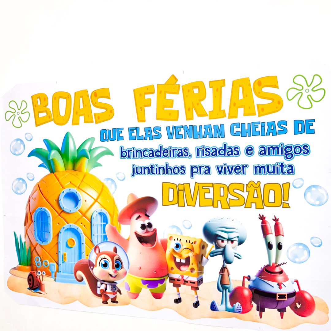 Painel de Férias Bob Esponja