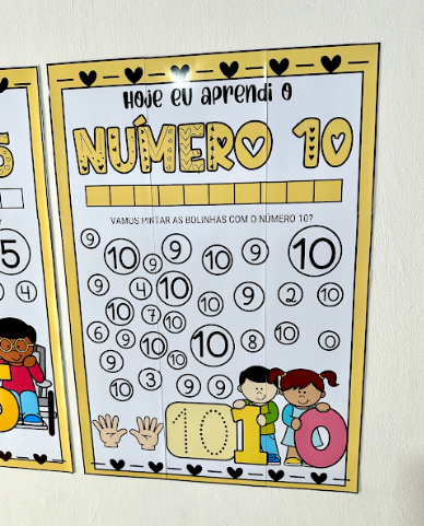 Kit Cartaz Numerais de 1 a 10