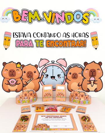 Kit Volta às Aulas Capivara Cute