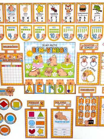 Kit Sala Capivara Cute