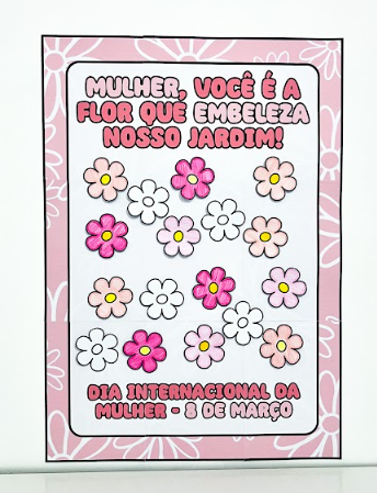 Cartaz Colaborativo Dia da Mulher
