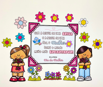 Painel e Lembrancinha Dia da Mulher