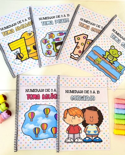 Kit com 6 Apostilas – Numerais de 0 a 10