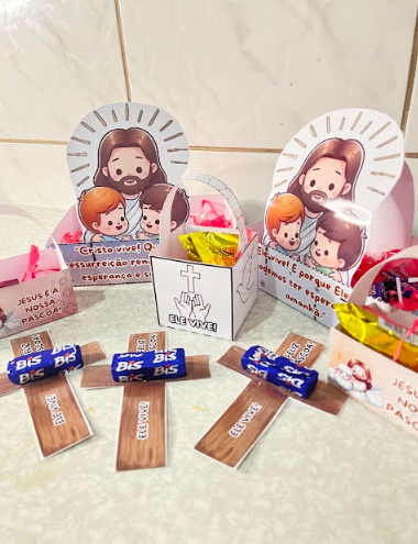 Kit de Lembrancinhas de Páscoa Cristã