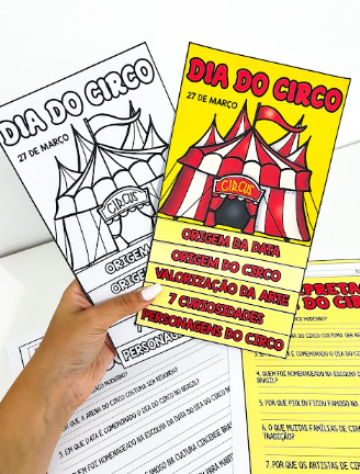 Flipbook Dia do Circo + Interpretação de Texto