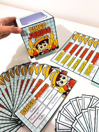 Bingo Junino Letra Cursiva