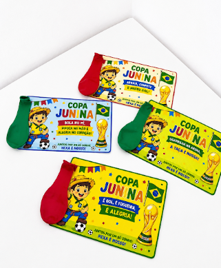 Cartão Lembrancinha Copa Junina