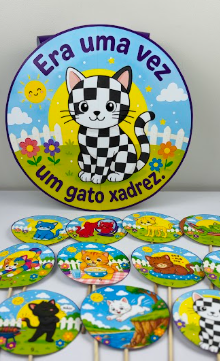 Sacola de História O Gato Xadrez